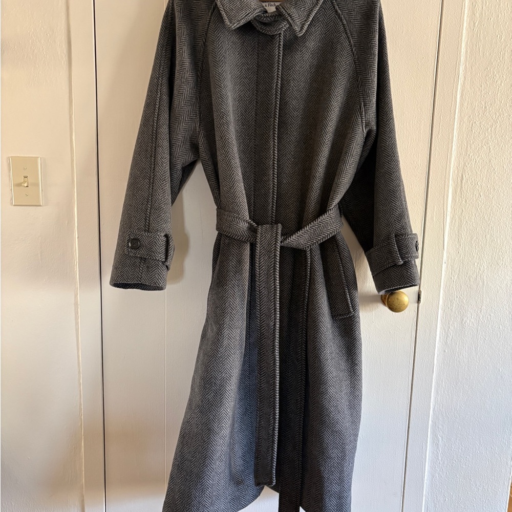 Abercrombie & Fitch Gray Women's Wool Blend Coat